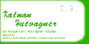 kalman hutvagner business card